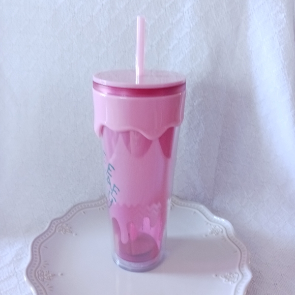 Harry Potter "Happee Birthdae Harry" Cake Pink Travel Tumbler 26 oz. - Picture 2 of 10